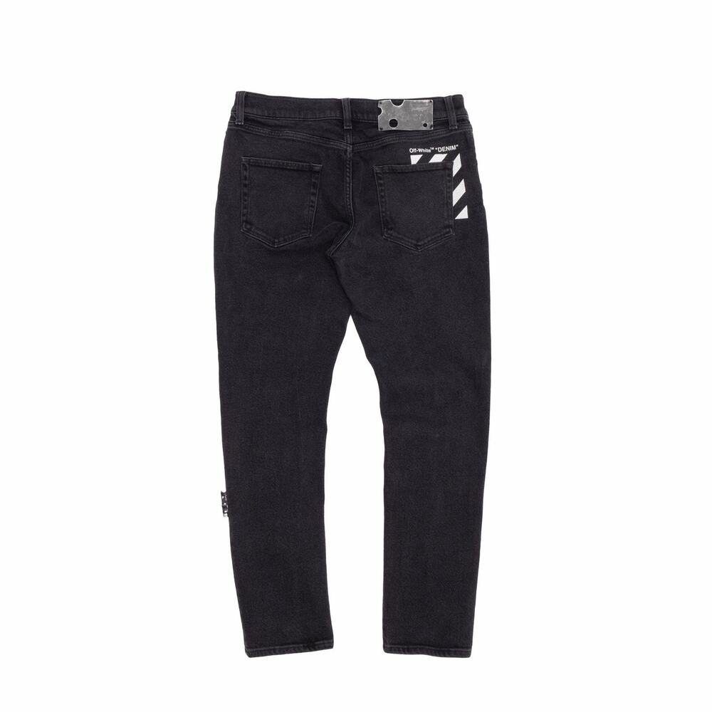 - Off-White Virgil Abloh “Personal” 2020 Black Diagonal Jeans Denim 34